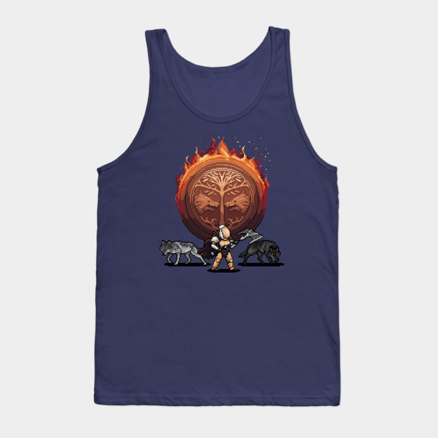 Iron Wolves Pixelart Tank Top by Spykles